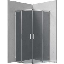   Deante FUNKIA íves tolóajtós zuhanykabin 80x80, grafit üveg, króm, KYP_452K