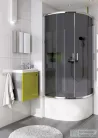 Deante FUNKIA íves tolóajtós zuhanykabin 80x80, grafit üveg, króm, KYP_452K