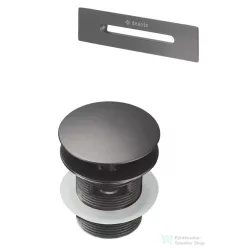   Deante click-clack kád leeresztő, túlfolyóval, titanium KYY_D10B