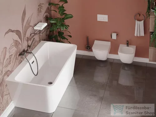 Deante click-clack kád leeresztő, túlfolyóval, titanium KYY_D10B