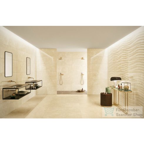 LOVE Ceramic Marble Beige Shine 35x100 fali csempe