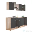 Leziter Yorki 210 konyhabútor sonoma tölgy korpusz,selyemfényű antracit fronttal L210STAN