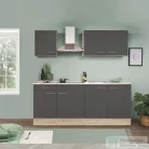 Leziter Yorki 210 konyhabútor sonoma tölgy korpusz,selyemfényű antracit fronttal L210STAN