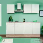 Leziter Yorki 210 konyhabútor sonoma tölgy korpusz,selyemfényű fehér fronttal L210STFH