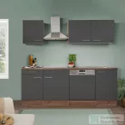 Leziter Yorki 220 konyhabútor yorki tölgy korpusz,selyemfényű antracit fronttal L220YAN