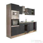 Leziter Yorki 270 konyhabútor sonoma tölgy korpusszal, selyemfényű antracit fronttal L270STAN