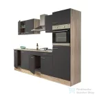 Leziter Yorki 270 konyhabútor sonoma tölgy korpusszal, selyemfényű antracit fronttal L270STAN