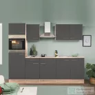 Leziter Yorki 270 konyhabútor sonoma tölgy korpusszal, selyemfényű antracit fronttal L270STAN