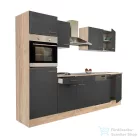 Leziter Yorki 280 konyhabútor sonoma tölgy korpusszal, selyemfényű antracit fronttal L280STAN
