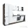 Leziter Yorki 310 konyhabútor yorki tölgy korpusz,selyemfényű fehér front alsó sütős elemmel polcos szekrénnyel, munkalap nélkül L310YFH-SUT-PSZ-MLN