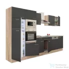 Leziter Yorki 340 konyhabútor sonoma tölgy korpusz,selyemfényű antracit fronttal L340STAN