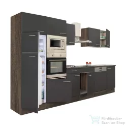   Leziter Yorki 340 konyhabútor yorki tölgy korpusz,selyemfényű antracit fronttal L340YAN