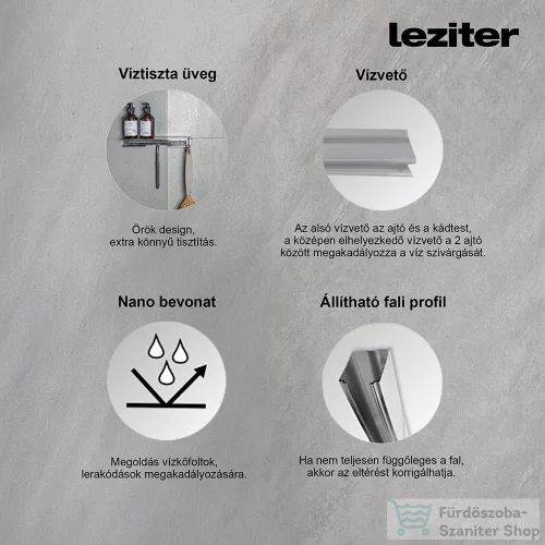 Leziter Alor kádparaván 120x140 cm LA-1200