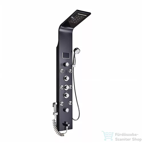 Leziter Aquapro hidromasszázs zuhanypanel fekete LAPHZ-BL