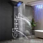 Leziter Aquapro hidromasszázs zuhanypanel fekete LAPHZ-BL