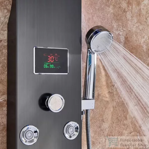 Leziter Aquapro hidromasszázs zuhanypanel fekete LAPHZ-BL