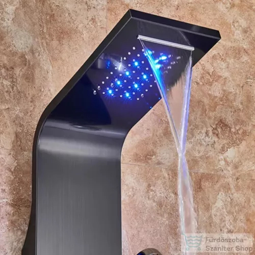 Leziter Aquapro hidromasszázs zuhanypanel fekete LAPHZ-BL