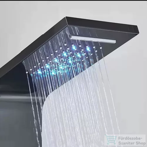 Leziter Aquapro hidromasszázs zuhanypanel fekete LAPHZ-BL