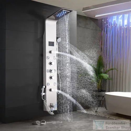 Leziter Aquapro hidromasszázs zuhanypanel króm LAPHZ-CHR
