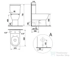 Sapho JALTA Rimless monoblokkos WC CLEAN STAR WC-ülőke bidé funkcióval,Soft close, hidegvizes (LB402-1)