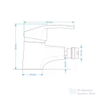 Leziter Aqualis bidé csaptelep króm LBCS-01-CH