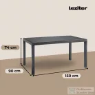 Leziter Hella műanyag kerti asztal grafit LBIHELGR