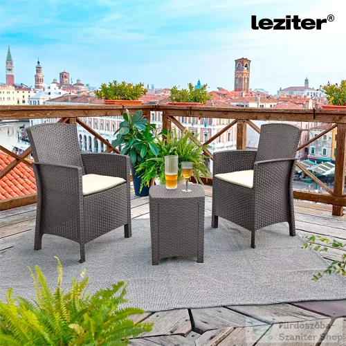 Leziter Lima műrattan karfás szék cappuccino LBILSZ-TA