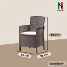 Leziter Lima műrattan karfás szék cappuccino LBILSZ-TA