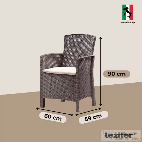Leziter Lima műrattan karfás szék cappuccino LBILSZ-TA