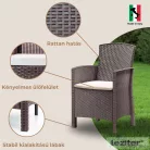 Leziter Lima műrattan karfás szék cappuccino LBILSZ-TA