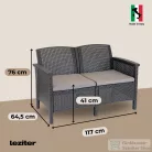 Leziter Venus Large 7 személyes kerti bútor garnitúra LBIV5GAR-GRA_LBIV2K-GRA