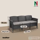 Leziter Venus Large 7 személyes kerti bútor garnitúra LBIV5GAR-GRA_LBIV2K-GRA