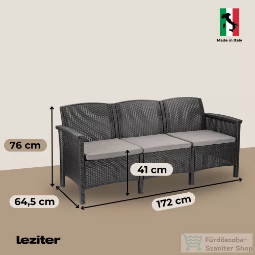 Leziter Venus Large 7 személyes kerti bútor garnitúra LBIV5GAR-GRA_LBIV2K-GRA