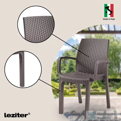Leziter Verdi műanyag kerti szék cappuccino LBIVERTA