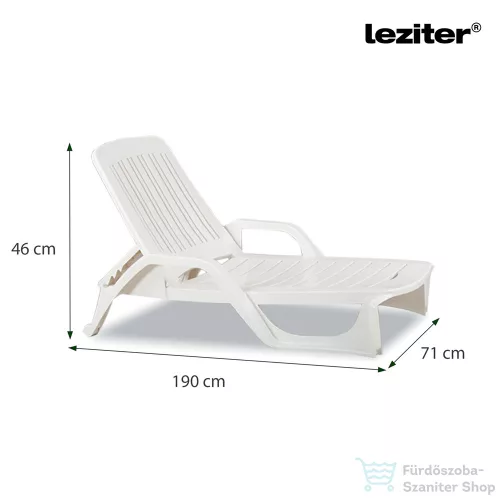 Leziter Miami napozóágy fehér LBM-WHT
