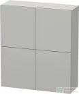 Duravit L-CUBE 70x80 cm-es, 2 ajtós felső szekrény, matt betonszürke LC116700707