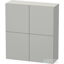   Duravit L-CUBE 70x80 cm-es, 2 ajtós felső szekrény, matt betonszürke LC116700707