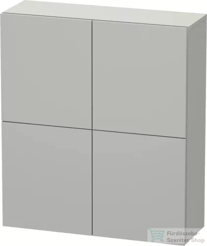 Duravit L-CUBE 70x80 cm-es, 2 ajtós felső szekrény, matt betonszürke LC116700707