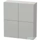 Duravit L-CUBE 70x80 cm-es, 2 ajtós felső szekrény, matt betonszürke LC116700707