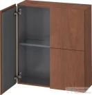 Duravit L-CUBE 70x80 cm-es, 2 ajtós felső szekrény, amerikai dió furnér LC116701313