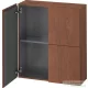 Duravit L-CUBE 70x80 cm-es, 2 ajtós felső szekrény, amerikai dió furnér LC116701313