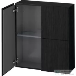   Duravit L-CUBE 70x80 cm-es, 2 ajtós felső szekrény, matt fekete tölgy LC116701616