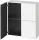 Duravit L-CUBE 70x80 cm-es, 2 ajtós felső szekrény, matt fehér LC116701818