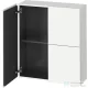 Duravit L-CUBE 70x80 cm-es, 2 ajtós felső szekrény, matt fehér LC116701818