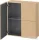 Duravit L-CUBE 70x80 cm-es, 2 ajtós felső szekrény, natúr tölgy LC116703030