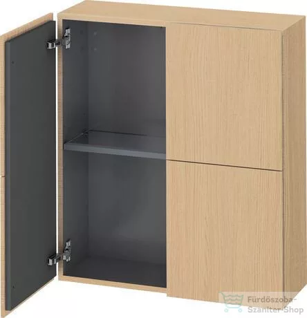 Duravit L-CUBE 70x80 cm-es, 2 ajtós felső szekrény, natúr tölgy LC116703030