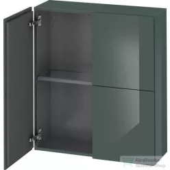   Duravit L-CUBE 70x80 cm-es, 2 ajtós felső szekrény, lakkozott fényes dolomitszürke LC116703838