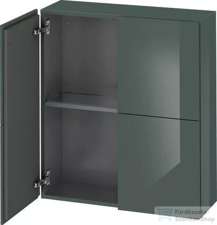 Duravit L-CUBE 70x80 cm-es, 2 ajtós felső szekrény, lakkozott fényes dolomitszürke LC116703838