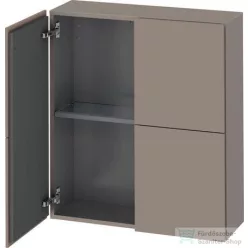   Duravit L-CUBE 70x80 cm-es, 2 ajtós felső szekrény, matt bazalt LC116704343