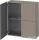 Duravit L-CUBE 70x80 cm-es, 2 ajtós felső szekrény, matt bazalt LC116704343